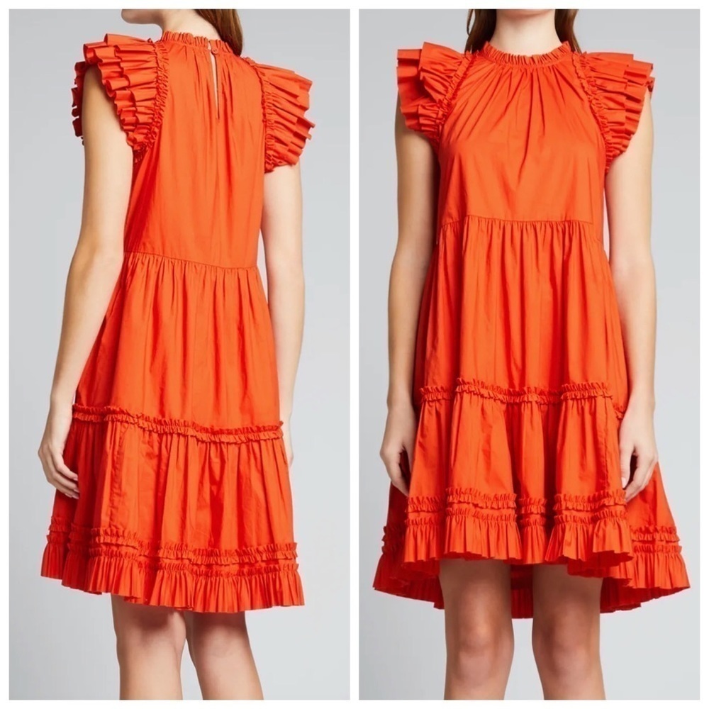 ULLA JOHNSON Joan Tiered Ruffle Dress